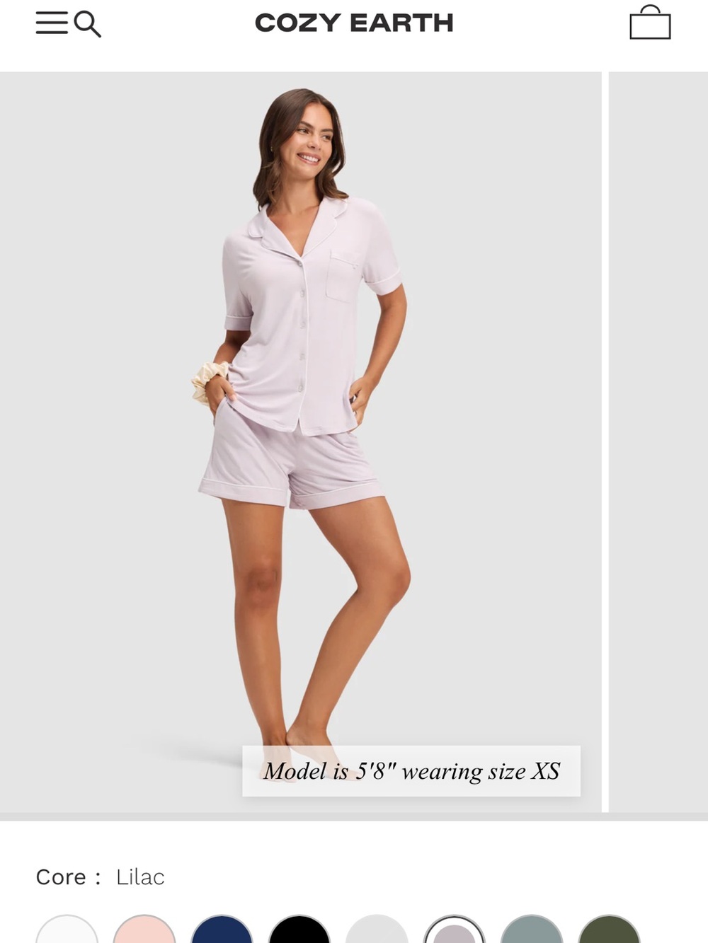 Women's Short Sleeve Pajama Set in Dusty Blush with Contrast Piping